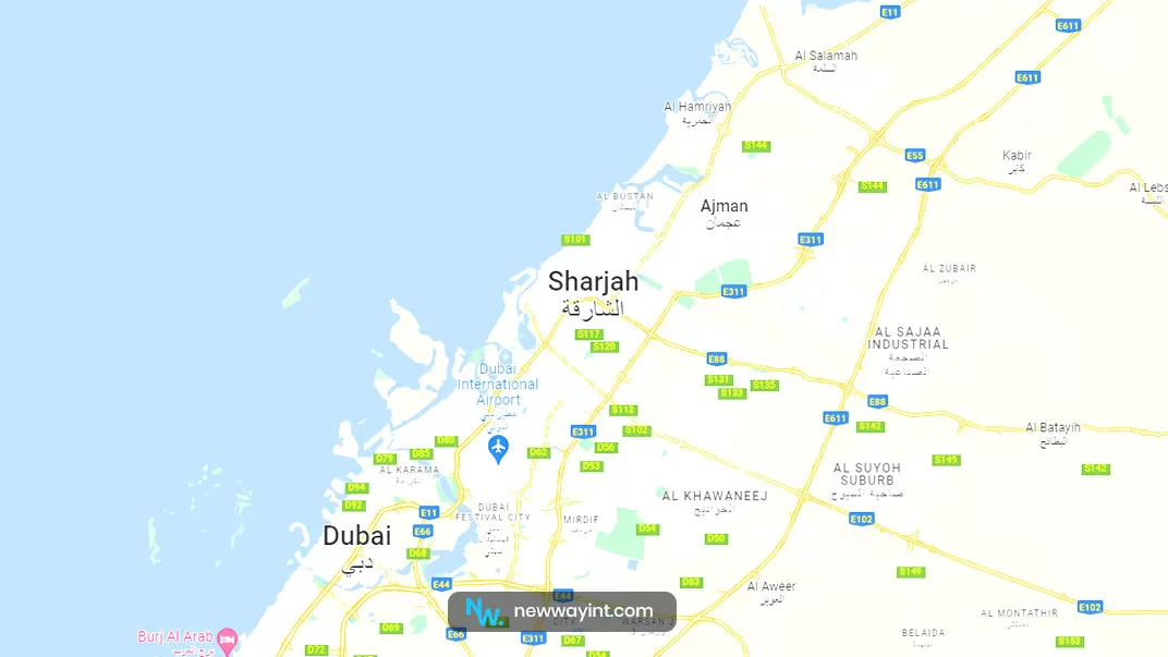 Map of Sharjah